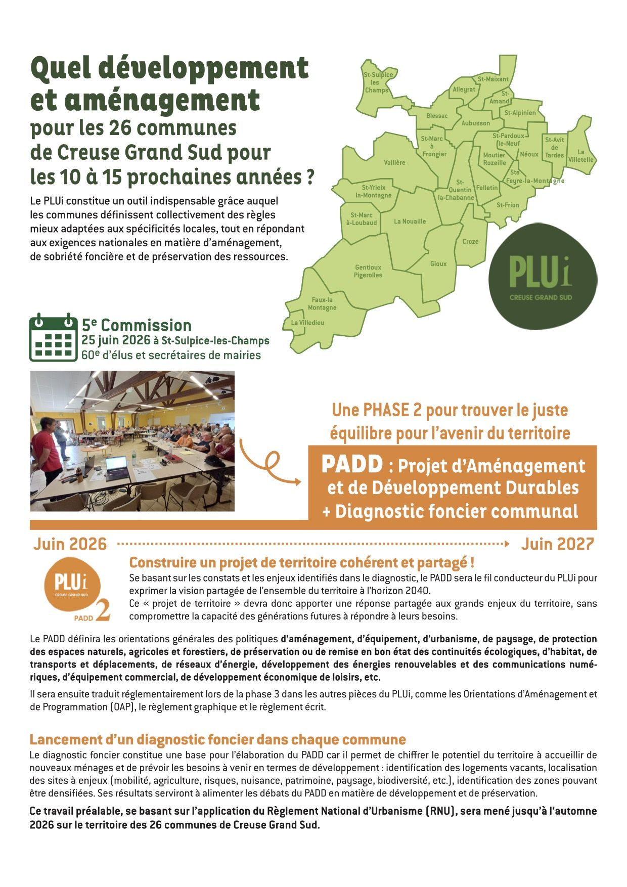 PLUi : une réunion publique le 9 septembre