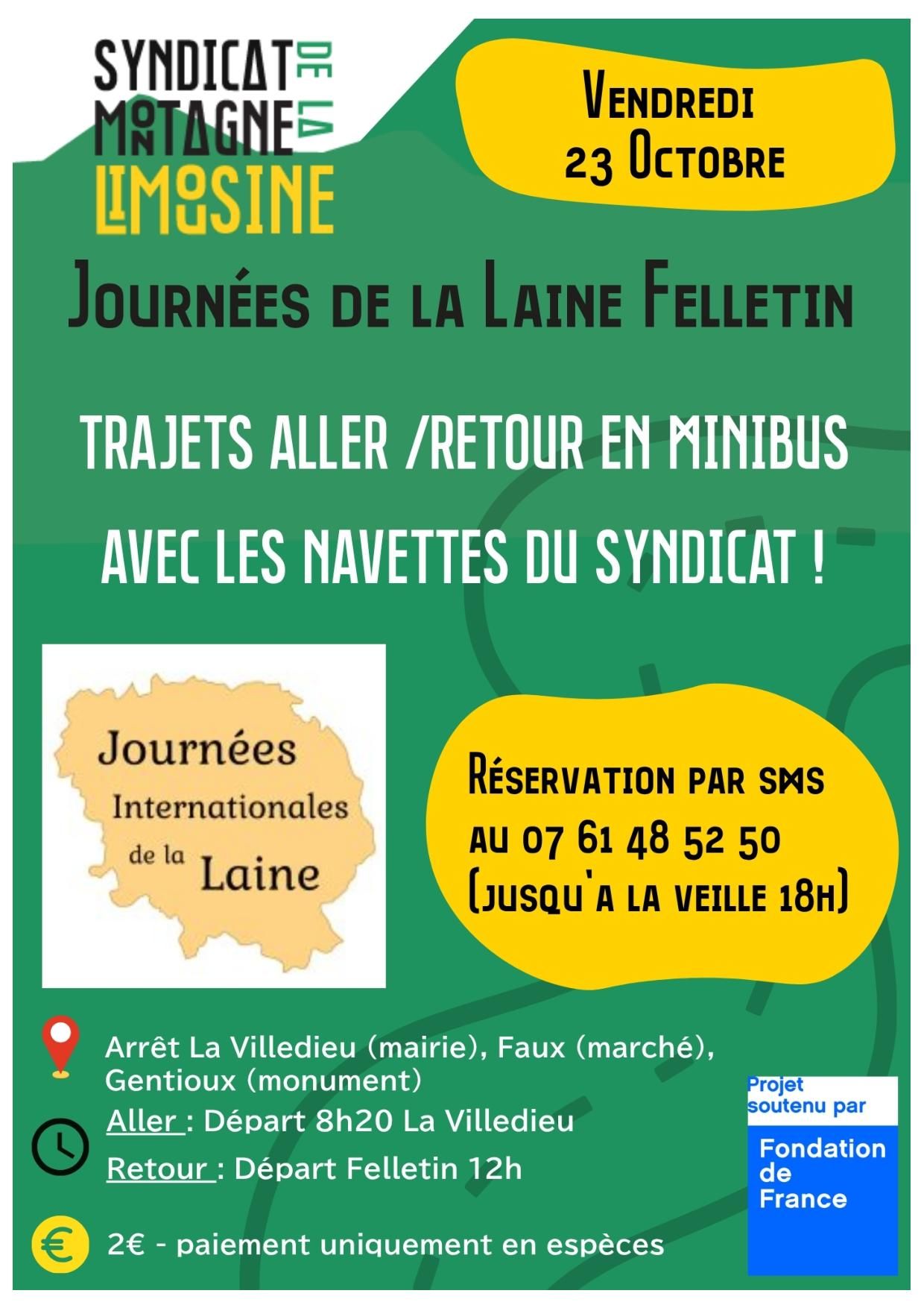 Navettes pour la Fête de la laine à Felletin